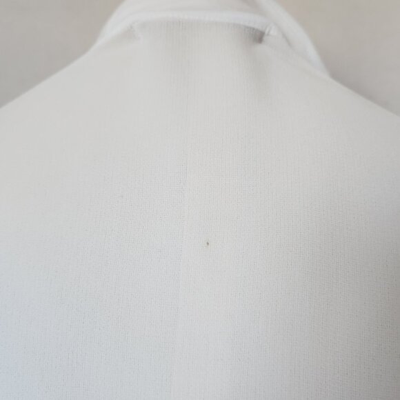 Transit Par Such Made in Italy White Sheer Chiffon Drop-Shoulder Shirt Button-Up - Picture 11 of 12